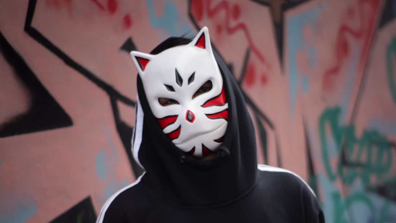 Wallpaper man, mask, hood, hoodie, anonymous hd, picture, image