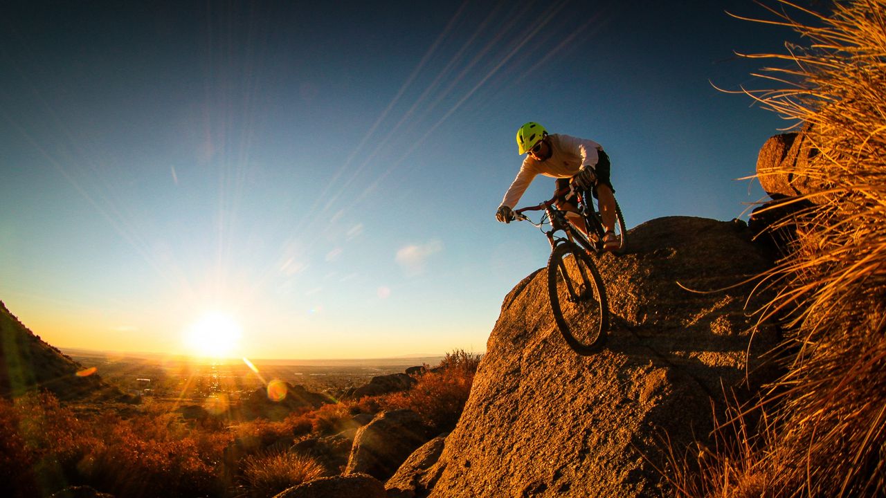 Wallpaper man, mountain bike, cyclist