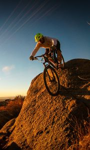 Preview wallpaper man, mountain bike, cyclist