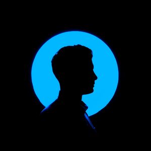 Preview wallpaper man, profile, silhouette, circle