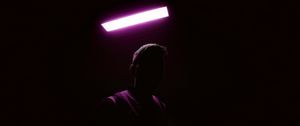 Preview wallpaper man, shadow, neon, glow