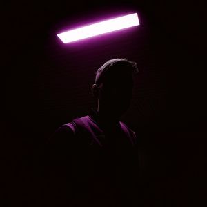 Preview wallpaper man, shadow, neon, glow