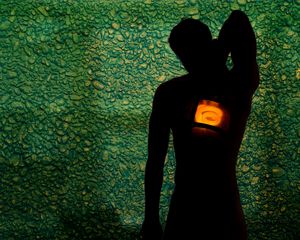 Preview wallpaper man, shadow, silhouette, light, wall