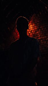 Preview wallpaper man, silhouette, anonymous, dark