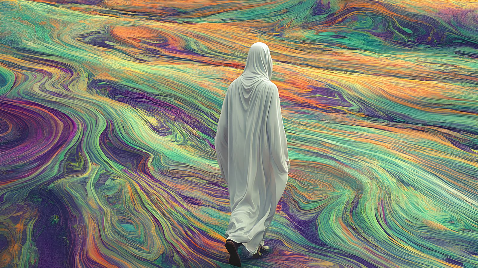 1600x900 Wallpaper man, silhouette, art, paint, stains