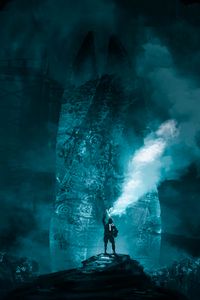 Preview wallpaper man, wanderer, smoke, fantasy
