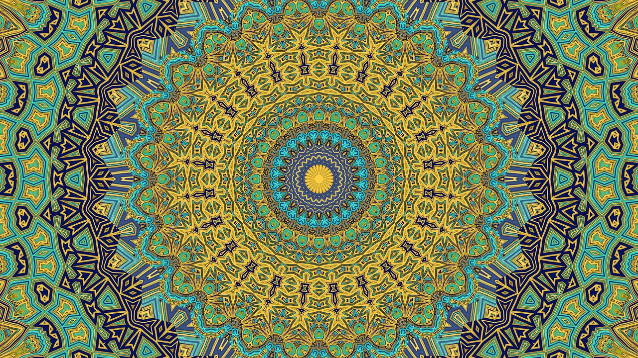 Wallpaper mandala, circles, abstraction, pattern, fractal
