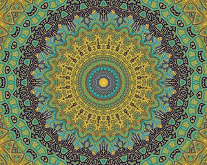 Preview wallpaper mandala, circles, abstraction, pattern, fractal