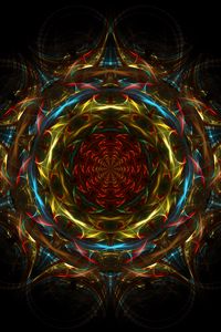 Preview wallpaper mandala, colorful, fractal, abstraction