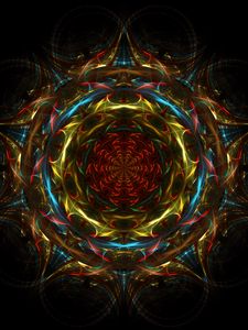 Preview wallpaper mandala, colorful, fractal, abstraction