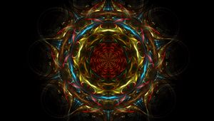 Preview wallpaper mandala, colorful, fractal, abstraction