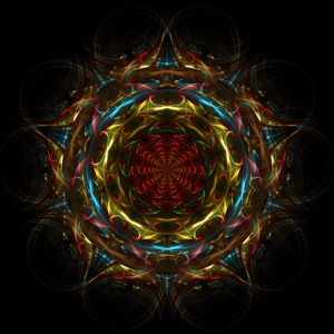 Preview wallpaper mandala, colorful, fractal, abstraction