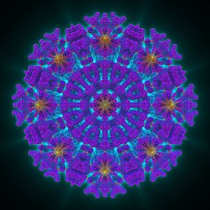 Preview wallpaper mandala, fractal, abstraction, purple, pattern