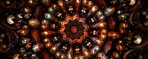 Preview wallpaper mandala, fractal, pattern, abstraction, brown