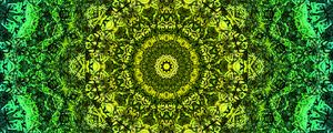 Preview wallpaper mandala, fractal, pattern, abstraction, green