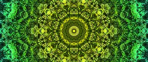 Preview wallpaper mandala, fractal, pattern, abstraction, green