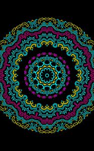 Preview wallpaper mandala, fractal, pattern, abstraction, bright