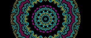 Preview wallpaper mandala, fractal, pattern, abstraction, bright