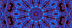 Preview wallpaper mandala, fractal, patterns, lines, blue, red