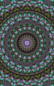 Preview wallpaper mandala, kaleidoscope, fractal, pattern, circles, abstract