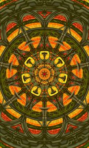 Preview wallpaper mandala, pattern, abstraction, colorful, tangled