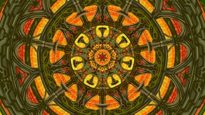 Preview wallpaper mandala, pattern, abstraction, colorful, tangled