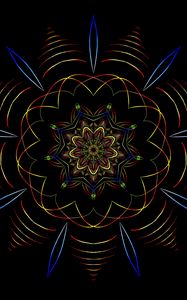 Preview wallpaper mandala, pattern, abstraction, dark