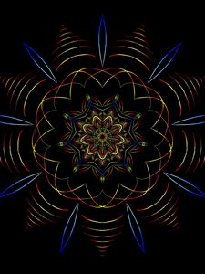 Preview wallpaper mandala, pattern, abstraction, dark