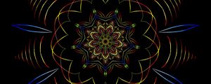 Preview wallpaper mandala, pattern, abstraction, dark