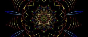 Preview wallpaper mandala, pattern, abstraction, dark