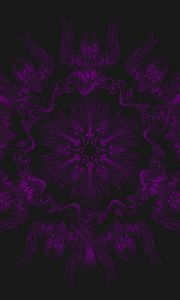 Preview wallpaper mandala, pattern, abstraction, purple, dark