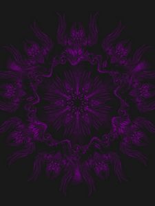 Preview wallpaper mandala, pattern, abstraction, purple, dark