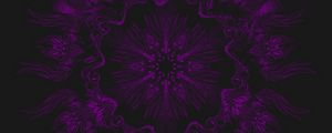 Preview wallpaper mandala, pattern, abstraction, purple, dark