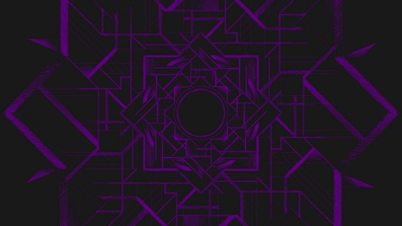 Wallpaper mandala, pattern, abstraction, symmetry, purple, dark