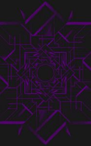 Preview wallpaper mandala, pattern, abstraction, symmetry, purple, dark