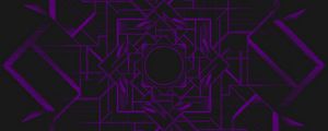 Preview wallpaper mandala, pattern, abstraction, symmetry, purple, dark