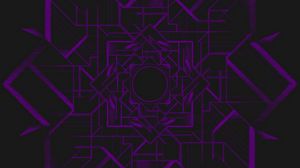 Preview wallpaper mandala, pattern, abstraction, symmetry, purple, dark