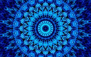 Preview wallpaper mandala, pattern, circles, blue, bright