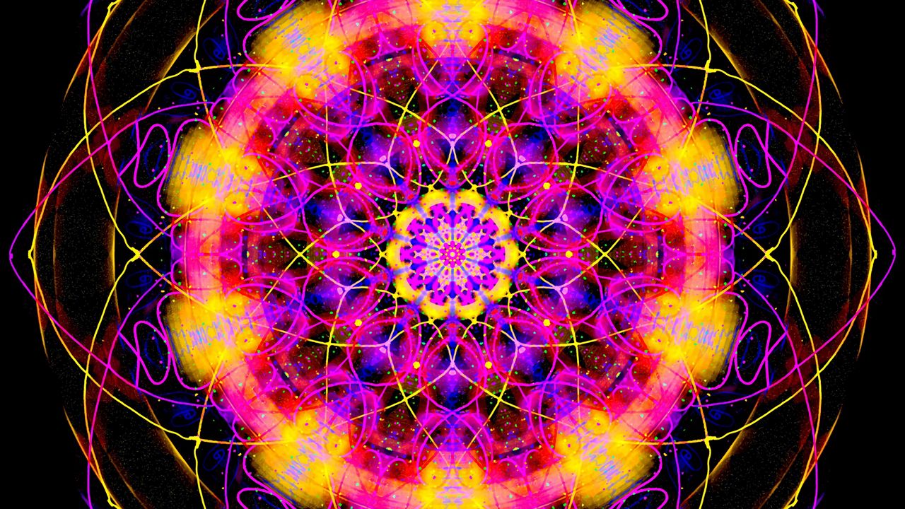 Wallpaper mandala, pattern, colorful, abstraction