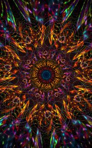 Preview wallpaper mandala, pattern, colorful, tangled, abstraction