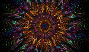 Preview wallpaper mandala, pattern, colorful, tangled, abstraction
