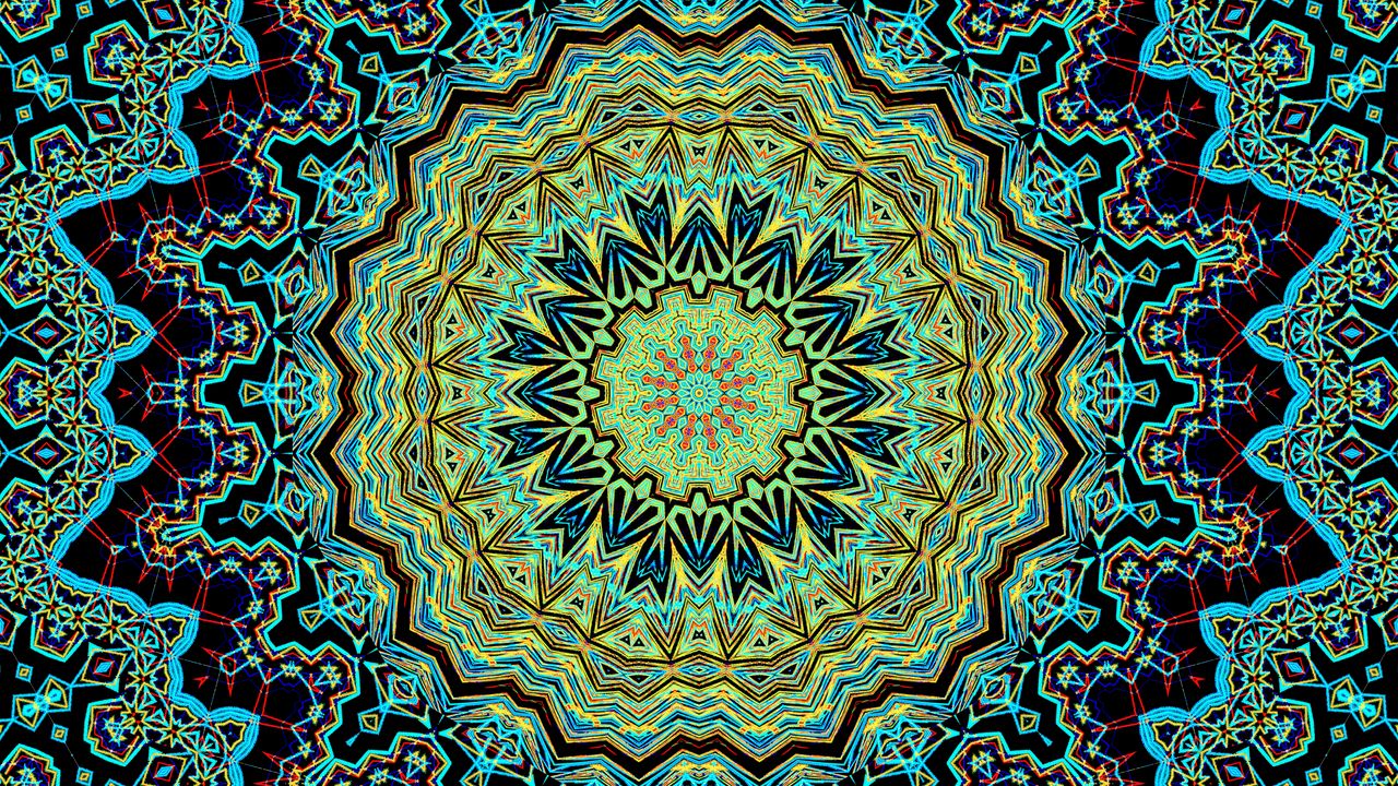 Wallpaper mandala, pattern, fractal, kaleidoscope