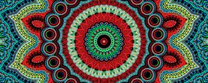 Preview wallpaper mandala, pattern, fractal, colorful