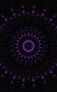 Preview wallpaper mandala, pattern, kaleidoscope, ornament, purple