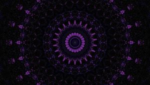 Preview wallpaper mandala, pattern, kaleidoscope, ornament, purple