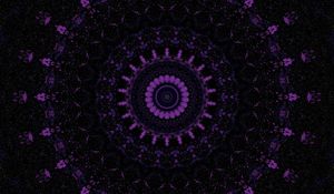 Preview wallpaper mandala, pattern, kaleidoscope, ornament, purple