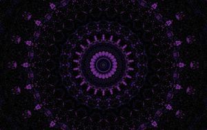 Preview wallpaper mandala, pattern, kaleidoscope, ornament, purple