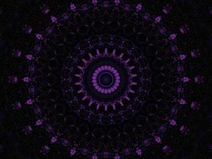 Preview wallpaper mandala, pattern, kaleidoscope, ornament, purple