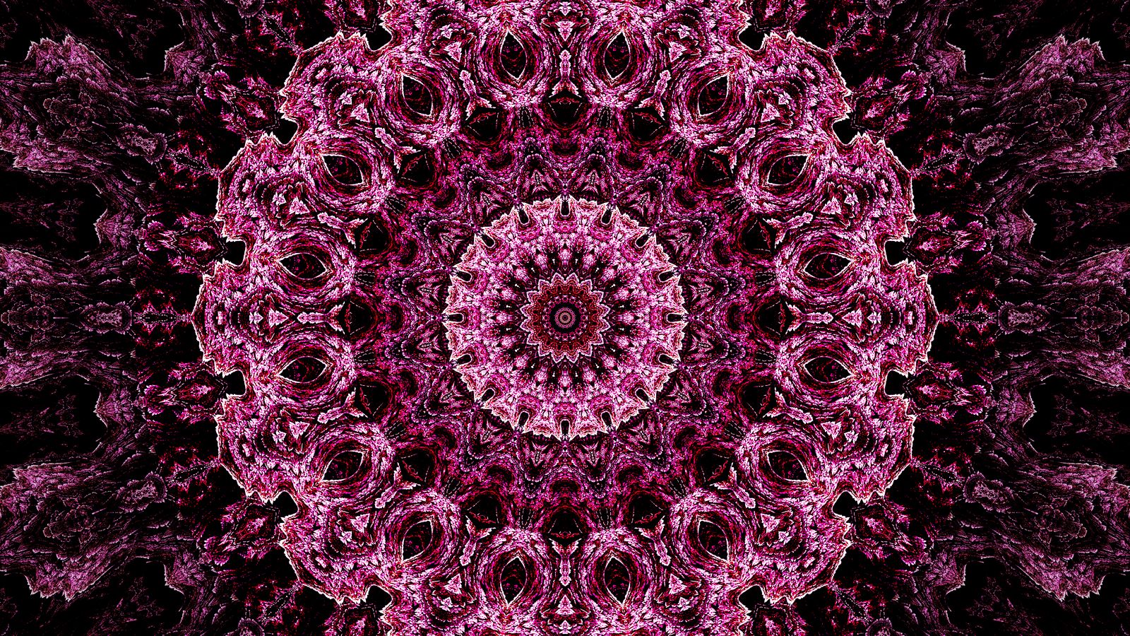 Download wallpaper 1600x900 mandala, pattern, kaleidoscope, abstraction ...