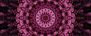 Preview wallpaper mandala, pattern, kaleidoscope, abstraction, purple